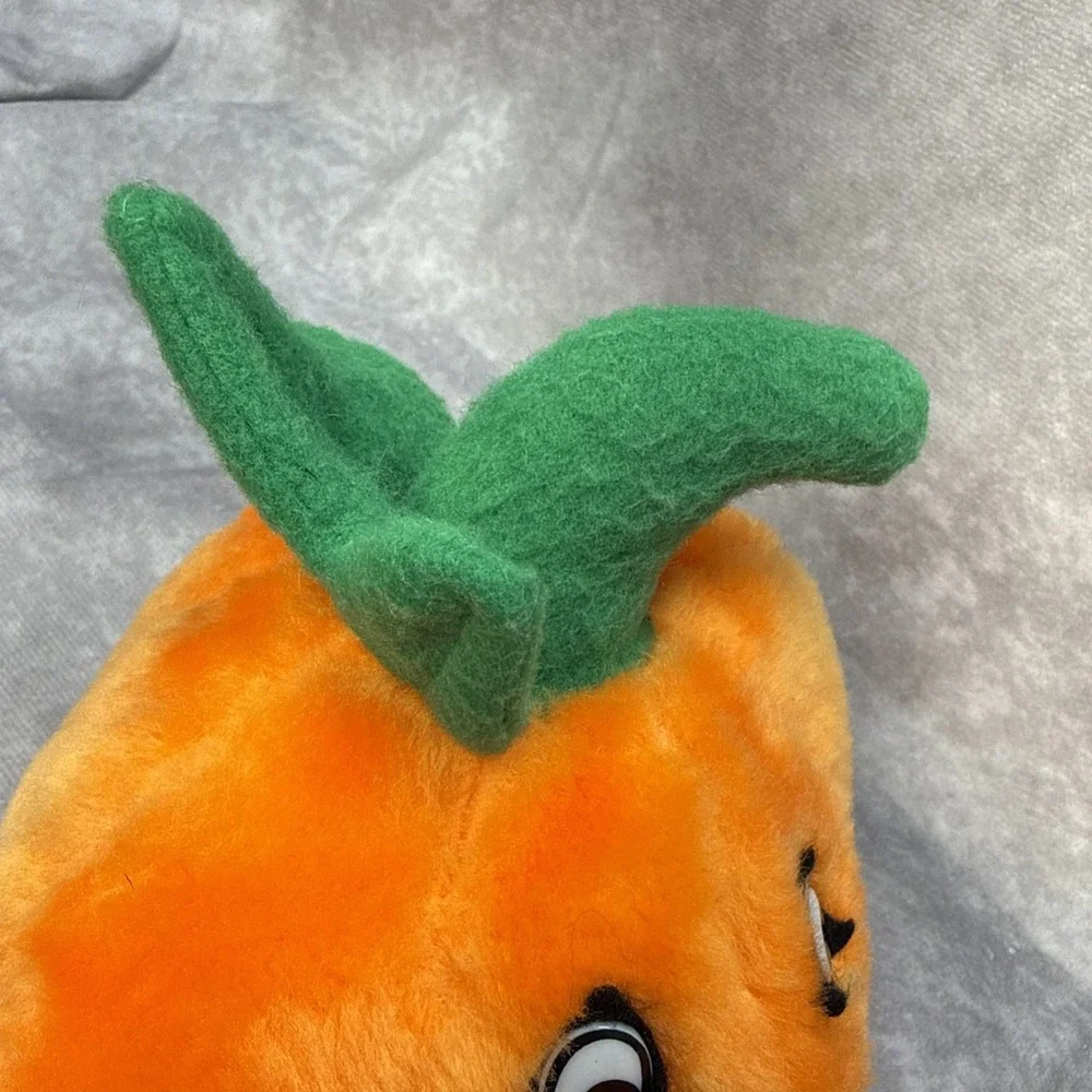 Vintage 80's Cuddle Wit Pumpkin Jack O Lantern Halloween Plush Lot Of 2 Decor 6
